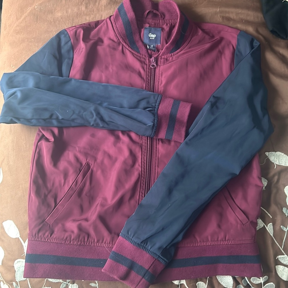 Bomber jacket from Gap, Size Small, Navy and purple